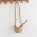 Cotton Rope Plant Basket, Hanging Flower Pots, Flower Pots Storage Basket, Hanging Straw Planter, Hanging Basket Plant Hanger for Plants, Indoor and Outdoor Decoration, 20 cm