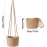 Cotton Rope Plant Basket, Hanging Flower Pots, Flower Pots Storage Basket, Hanging Straw Planter, Hanging Basket Plant Hanger for Plants, Indoor and Outdoor Decoration, 20 cm