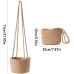 Cotton Rope Plant Basket, Hanging Flower Pots, Flower Pots Storage Basket, Hanging Straw Planter, Hanging Basket Plant Hanger for Plants, Indoor and Outdoor Decoration, 20 cm
