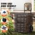 VEVOR Firewood Trolley 67 x 52 x 110 cm Firewood Trolley Powder Coated Steel Firewood Cart with 266.7 mm Rubber Wheels Wood Trolley Max. 113.4 kg Transport Trolley Including Bungee Rope Floor Net 600D