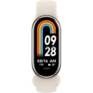 Xiaomi Smart Band 8 Fitness Tracker, 1,62-инчов AMOLED дисплей, 16 дни живот на батерията, 5ATM, проследяване на SpO2, мониторинг на съня и пулса, над 150 режима на тренировка, крачкомер, шампанско злато