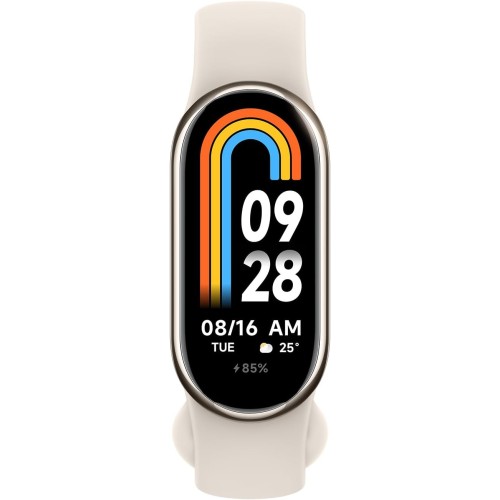Xiaomi Smart Band 8 Fitness Tracker, 1,62-инчов AMOLED дисплей, 16 дни живот на батерията, 5ATM, проследяване на SpO2, мониторинг на съня и пулса, над 150 режима на тренировка, крачкомер, шампанско злато