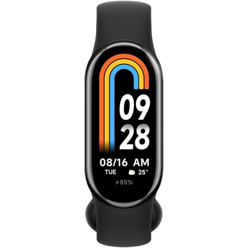 Xiaomi Smart Band 8 Fitness Tracker, 1,62-инчов AMOLED дисплей, 16 дни живот на батерията, 5ATM, проследяване на SpO2, мониторинг на съня и пулса, над 150 режима на тренировка, крачкомер, графитно черно
