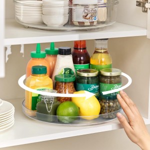 BillyBath Turntable Organiser 360°Lazy Susan Spice Rack Rotating Spice Holder Spice Rack Kitchen Holder No Drilling for Kitchen Organiser Storage
