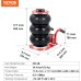 VEVOR Pneumatic Trolley Jack Triple Bag Air Jack 3 t, Triple Bag Air Lift 140-450 mm Lifting Height Airbag Air Jack 5 Minute Stroke Air Jack with Short Handle Trolley Jack Red Labor Saving