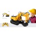 JAMARA 406310 S-Matic Excavator 2.4 GHz, Children's Excavator, Toy Excavator, RC Kids, Remote Controlled, Caterpillar Drive, Multiplayer Operation, from 6 Years, 360 Degree Tower Rotation, Yellow