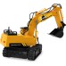 JAMARA 406310 S-Matic Excavator 2.4 GHz, Children's Excavator, Toy Excavator, RC Kids, Remote Controlled, Caterpillar Drive, Multiplayer Operation, from 6 Years, 360 Degree Tower Rotation, Yellow