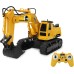 JAMARA 406310 S-Matic Excavator 2.4 GHz, Children's Excavator, Toy Excavator, RC Kids, Remote Controlled, Caterpillar Drive, Multiplayer Operation, from 6 Years, 360 Degree Tower Rotation, Yellow