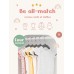 HOUSE DAY Set of 30 Children's Velvet Clothes Hangers, 28 cm, with Notched Design, Ultra Thin, Space-Saving Baby Clothes Hangers, 360 Degree Swivel Hook, Non-Slip, Grey