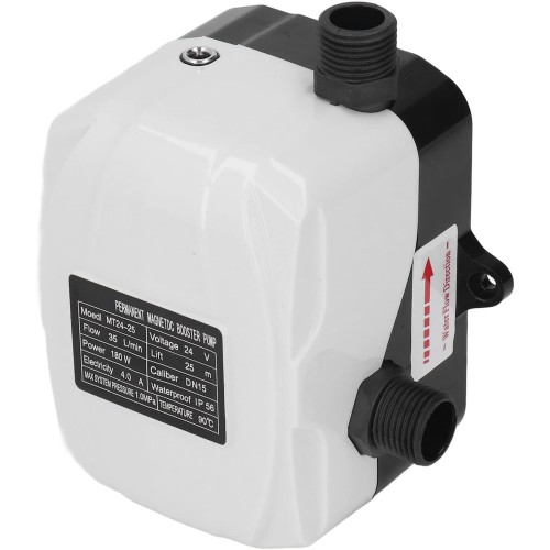 Booster Pump, Automatic Booster Pump, Pressure Booster Pump, Water Pressure, High Stroke, 180W, for Kitchen Sink, Shower, DC24V, EU Plug, AC100-240V