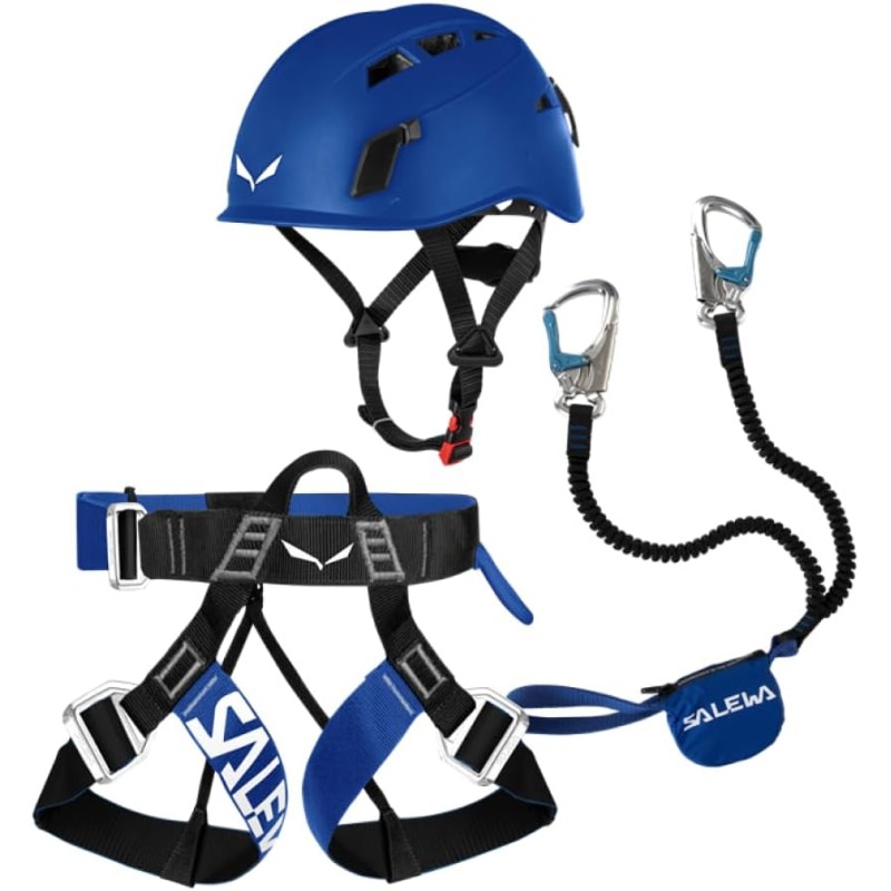 Salewa Attac/Evo/Toxo 3.0 Complete Via Ferrata Set, Black, Plain