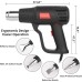 AIUNAOM Heat Gun 2000 W Hot Air Blower 50°C - 650°C Hot Air Blower 2 Air Flow Settings Continuous Temperature Control Widely Used for Heating, Defrosting and Welding