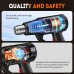 AIUNAOM Heat Gun 2000 W Hot Air Blower 50°C - 650°C Hot Air Blower 2 Air Flow Settings Continuous Temperature Control Widely Used for Heating, Defrosting and Welding