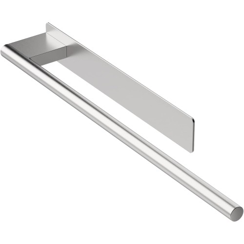 Ibergrif M34453A Towel Rail No Drilling 39 cm 304 Stainless Steel Self-Adhesive Towel Rail for Gluing for Bathroom/Kitchen Accessories, Silver