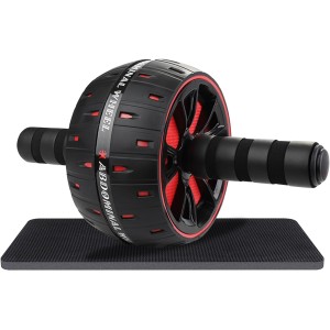 YIFMOO Abdominal Roller, Ab Roller Abdominal Trainer с подложка за колене, комплект колела за коремни мускули, тренажор за коремни мускули, подходящ за начинаещи и професионалисти, неплъзгащо устройство за тренировка на коремните мускули за