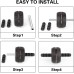 YIFMOO Abdominal Roller, Ab Roller Abdominal Trainer с подложка за колене, комплект колела за коремни мускули, тренажор за коремни мускули, подходящ за начинаещи и професионалисти, неплъзгащо устройство за тренировка на коремните мускули за