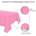 CHEPULA Disposable Tablecloths, Pack of 4, Disposable Tablecloths, Waterproof, Rectangular Tablecloths, Suitable for Birthday, Party, Children's Birthday, Wedding, Christmas, 137 x 274 cm, Pink
