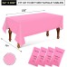 CHEPULA Disposable Tablecloths, Pack of 4, Disposable Tablecloths, Waterproof, Rectangular Tablecloths, Suitable for Birthday, Party, Children's Birthday, Wedding, Christmas, 137 x 274 cm, Pink