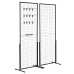 VEVOR Grid Wall Panels 2 Packs Wire Mesh Wall Display Shelves with T Base, Double Sided Grid Wall Panels for Craft Shows, Retail Display with Additional Clips and Hooks