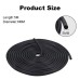 Round Cord Seal 6 mm x 5 m Rubber Foam Weather Seal Joint Filling Profile Round EPDM Foam Rubber Black for Gap and Joint Concrete Filling