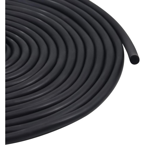 Round Cord Seal 6 mm x 5 m Rubber Foam Weather Seal Joint Filling Profile Round EPDM Foam Rubber Black for Gap and Joint Concrete Filling