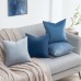 Topfinel Cushion Cover 50 x 50 cm, Blue, Set of 4, Velvet Cushion Covers, Decorative Cushion Cover for Sofa, Bedroom, Living Room, Balcony, Children, Fluffy, Colour Gradient