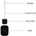 CKCLR Toilet Brush, Silicone Toilet Brush and Container, Toilet Brush Wall Mounted, 43 x 10 x 6.8 cm Toilet Brush, Bathroom Accessories