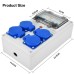 Vothen Power Distributor 16A 4P, Construction Power Distribution Box with FI Switch, 230 V, Wall Distribution Boxes IP67, High Current Distributor, FI Switch Socket Surface-Mounted, Surface-Mounted