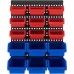 BAKAJI Wall Panel 16 Pieces with Tool Containers for Workshop Tool Holder Garage Wall Mounted 9 Small and 6 Medium Boxes Removable and Stackable