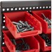 BAKAJI Wall Panel 16 Pieces with Tool Containers for Workshop Tool Holder Garage Wall Mounted 9 Small and 6 Medium Boxes Removable and Stackable