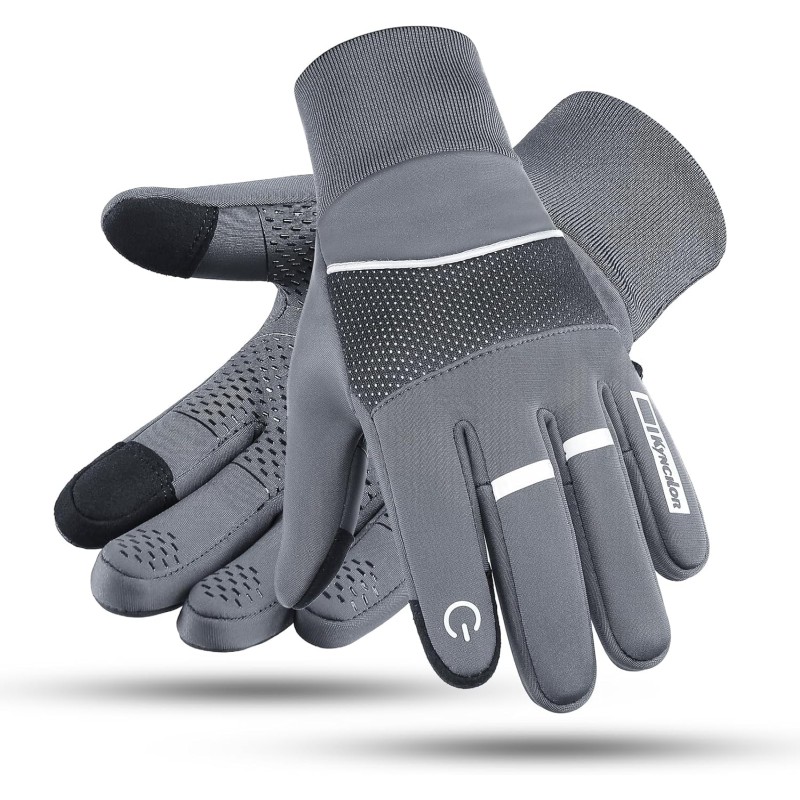 KynciLOR Winter Gloves Men's Warm, Touchscreen Cycling Gloves, Non-Slip, Windproof and Cold-Resistant Gloves for Cycling, Skiing and Working