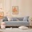 YSZBD Sofa Cover, Waterproof, Protector for L-Shaped, 1/2/3/4-Seater, Corner Sofas, Protective Blanket, Non-Slip, Light Grey, 70 x 180 cm