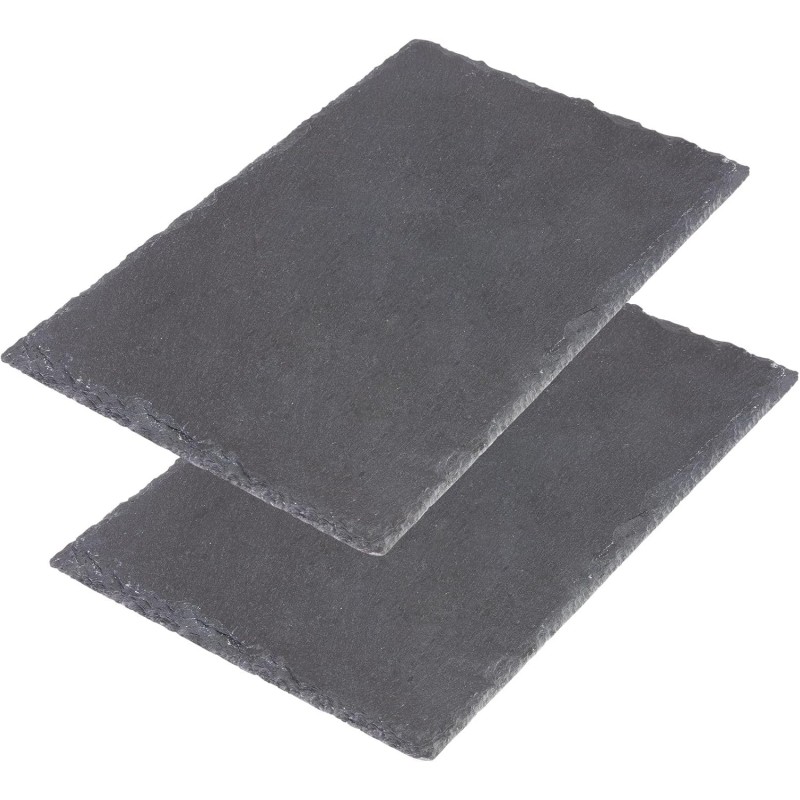 Westmark Natural Slate / Serving Plates, Set of 2, Rectangular, Surface: 30 x 20 cm Each Slate, Tapas + Friends, 694022E3