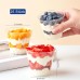 aghoer Pack of 25 Dessert Cups with 25 Spoons, 6.7 oz / 200 ml Shot Cups, Dessert Glasses, Reusable for Ice Cream Food, Dessert Party, Picnic