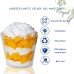 aghoer Pack of 25 Dessert Cups with 25 Spoons, 6.7 oz / 200 ml Shot Cups, Dessert Glasses, Reusable for Ice Cream Food, Dessert Party, Picnic