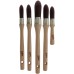 Coral Aspire 33719 Aspire Round Professional Firm Tapered Brush Set for Fast and Accurate Cutting Ultra Smooth Finish with Emulsion or Gloss FSC Wood 15, 18, 21, 25, 18 mm