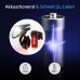 FISCHER Fahrrad LED-Akku Beleuchtungs-Set Twin Stop 100 Lux, mit Sensormodus, Lange Leuchtdauer, stabiles Aluminium-Gehäuse, schwarz, 1 Stück