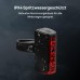 FISCHER Fahrrad LED-Akku Beleuchtungs-Set Twin Stop 100 Lux, mit Sensormodus, Lange Leuchtdauer, stabiles Aluminium-Gehäuse, schwarz, 1 Stück