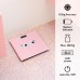 Fisura - Цифрови баня везни Pink Eyes стъклени баня везни електронни баня везни до 180 кг и 50 г точност Step-On технология 30 x 30 см
