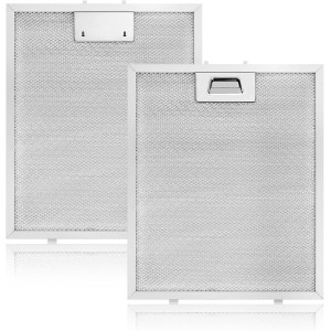 2 x Metal Grease Filter for Cooker Hood 320 x 260 mm Filter Metal Replacement Filter Aluminium Grease Filter Replacement Filter Metal Grease Filter Universal for Kitchen Extractor Hoods