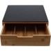 Avilia Space Saving Bamboo Capsule Dispenser with 2 Drawers for Capsules, Coffee Pods and Sugar