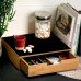 Avilia Space Saving Bamboo Capsule Dispenser with 2 Drawers for Capsules, Coffee Pods and Sugar
