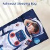 Children's Sleeping Bag Double Zip Soft Warm Foldable Children's Sleeping Bag with Removable Cushion for Girls Boys Easy Clean Sleeping Bag for Outdoor Indoor Camping 150 x 60 cm