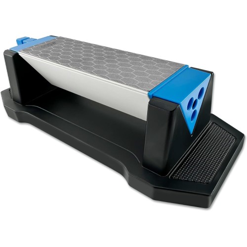 N&S Juvyig Diamond Sharpening Stone 3 Sides Grain 400/1000/8000 - Knife Sharpening Stone with Angle Guide - Premium Industrial Diamond & Ceramic Whetstone