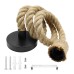 Retro Hemp Rope Chandelier Vintage Hemp Rope E27 Lamp Holder Retro DIY Industrial Hemp Rope Lamp Pendant Lamp Kit for Kitchen Cafe Bar Warehouse Farm Without Bulb (1)