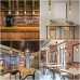 Retro Hemp Rope Chandelier Vintage Hemp Rope E27 Lamp Holder Retro DIY Industrial Hemp Rope Lamp Pendant Lamp Kit for Kitchen Cafe Bar Warehouse Farm Without Bulb (1)