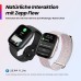 Amazfit Active 42 mm Smart Wake, Voice Assistant Voice to Text, Up to 14 Days Battery Life, GPS, Route Navigation, Bluetooth Call, Compatible with iOS and Android, Health and Fitness Management