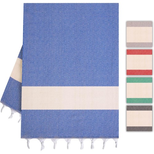 Heré Mood Cotton Hammam Towel & Sauna Towel for Men & Women - Lightweight, Absorbent & Quick Drying. Ideal as Beach Towel, Shower Towel, Bath Towel, Yoga Towel, Travel Towel & Sauna Accessories