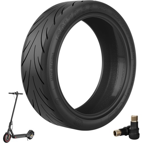 OUXI 10 Inch Tubeless Replacement Wheels for Ninebot G30 Max /G30D 60/70-6.5 Tubeless Rubber Tyres, 60/70-6.5 Inch Wheels, High Elastic Electric Scooter Replacement Tyres