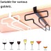 Laufunjoy Pack of 3 Wine Glasses Holder, Glass Holder for Wine Glasses, Stemware, Wine Glass Holder, Glass Holder, Metal Glass Rail Holder, Under Cabinet Wine Glass Rack for Kitchen, Bar, Restaurant,